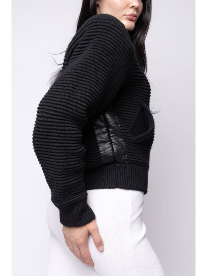 FANG - Wholesale Bomber Jacket - Men's - Power Shoulder Knitted Bomber5