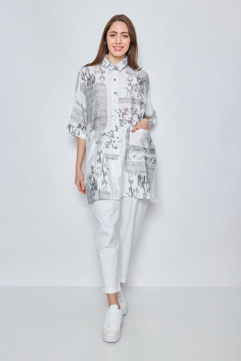 BELLA BLUE - Wholesale Tunic - Women's - Top - E68-H50985