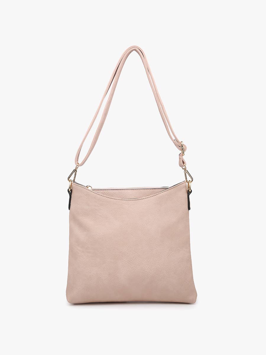 Jen & Co. – wholesale Axelväska - Dam – M1765 Emma 3-fack Crossbody med tryckknappsstängning5