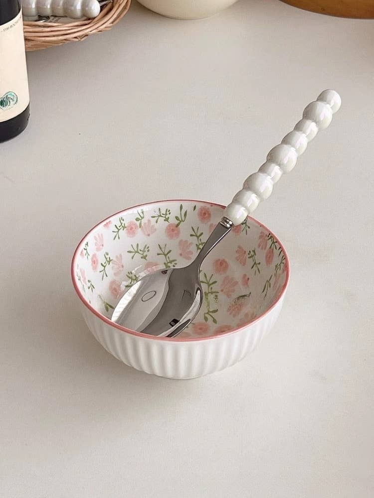 Otterware - Wholesale Flatware Set - Elegant Pearl Ceramic Handle Stainless Steel Flatware9