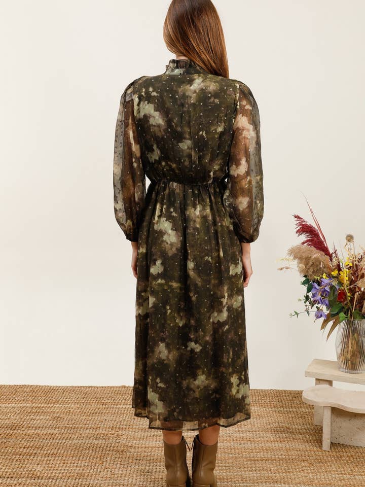 MOOYA - Wholesale Dress - Women's - Flowy long dress with gradient print - M211-17