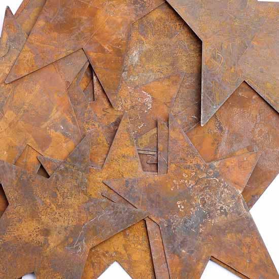 Factory Direct Craft - Wholesale Craft Supplies - 5" Rusty Tin Primitive Stars (Package of 25 pieces)1