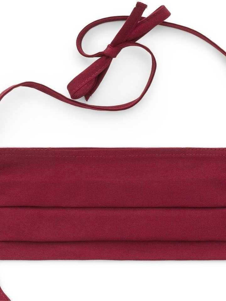 Pleated Face Mask - Crimson for wholesale by Art Style Design Living