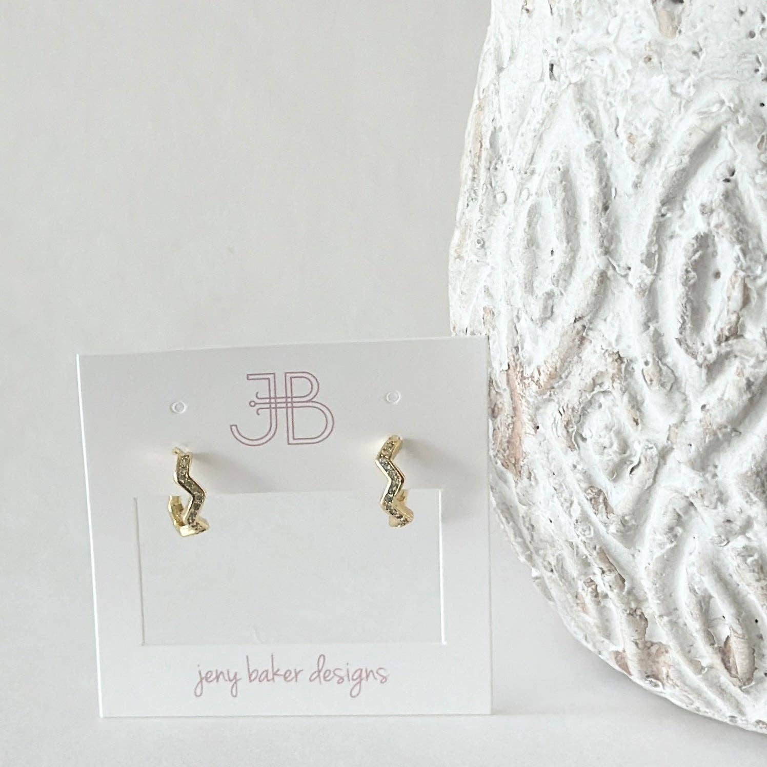 Jeny Baker Designs - Wholesale Huggie Earrings - Mini Ziggy Huggies0