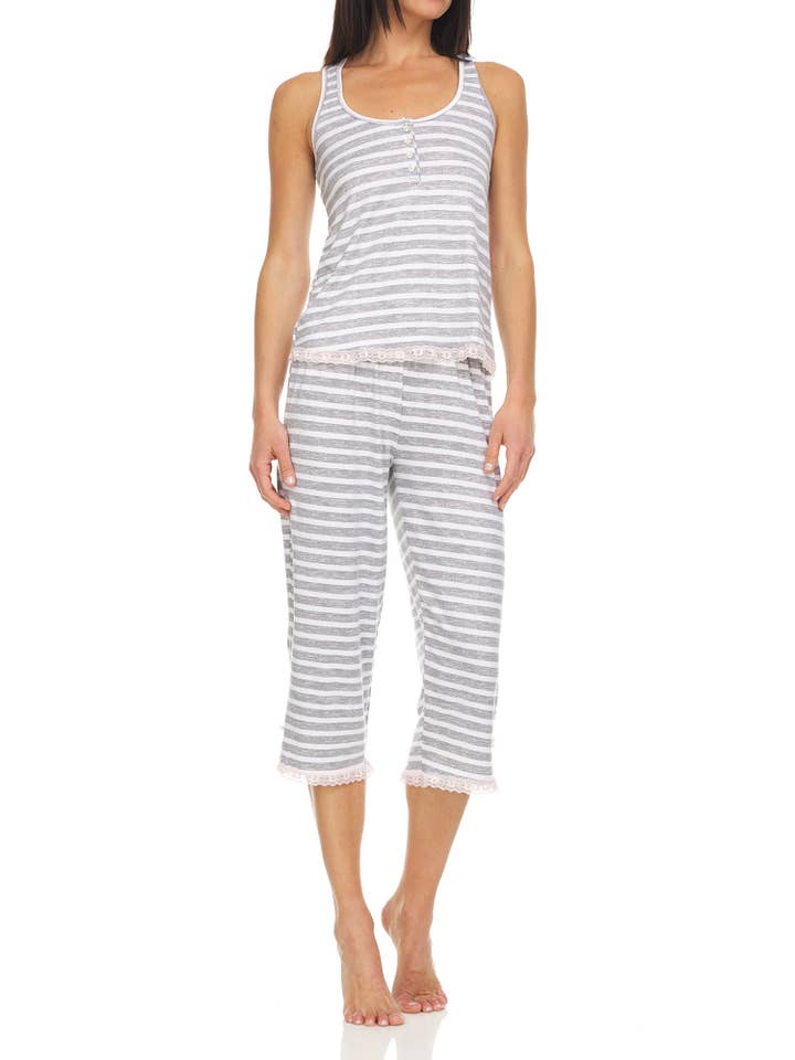 René Rofé - Wholesale Sleepwear Set - Women's - Even Sweeter Capri Pajama Set S8174