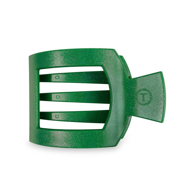 TELETIES - Wholesale Haarclip - Dames - Vierkante Platte Haarclip | Groot | Klaver Glans