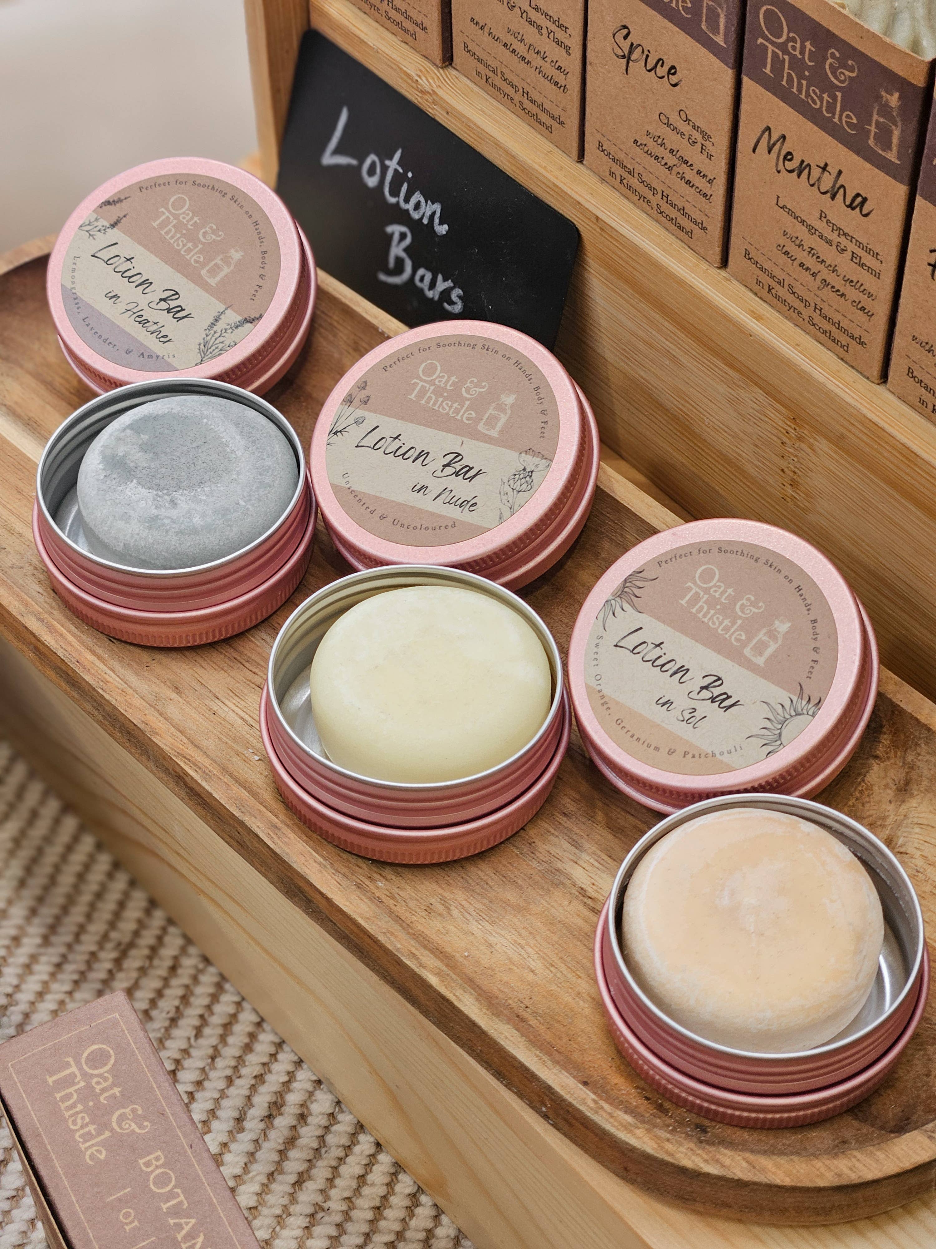 Oat & Thistle - Vente Lotions solides - Sol Mini Barre de Lotion | Orange, Géranium & Patchouli5