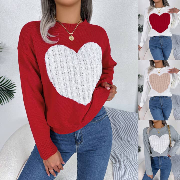 Masyal – wholesale Knitted jumper – Women′s – Autumn/Winter Long-Sleeved Valentine's Pullover Sweater6