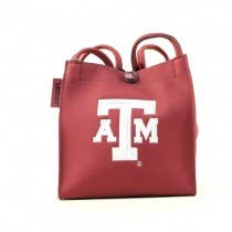 TEXAS A&M PURSES - PLAID BUTTON STYLE FASHION PURSES for wholesale by St. Louis Wholesale LLC