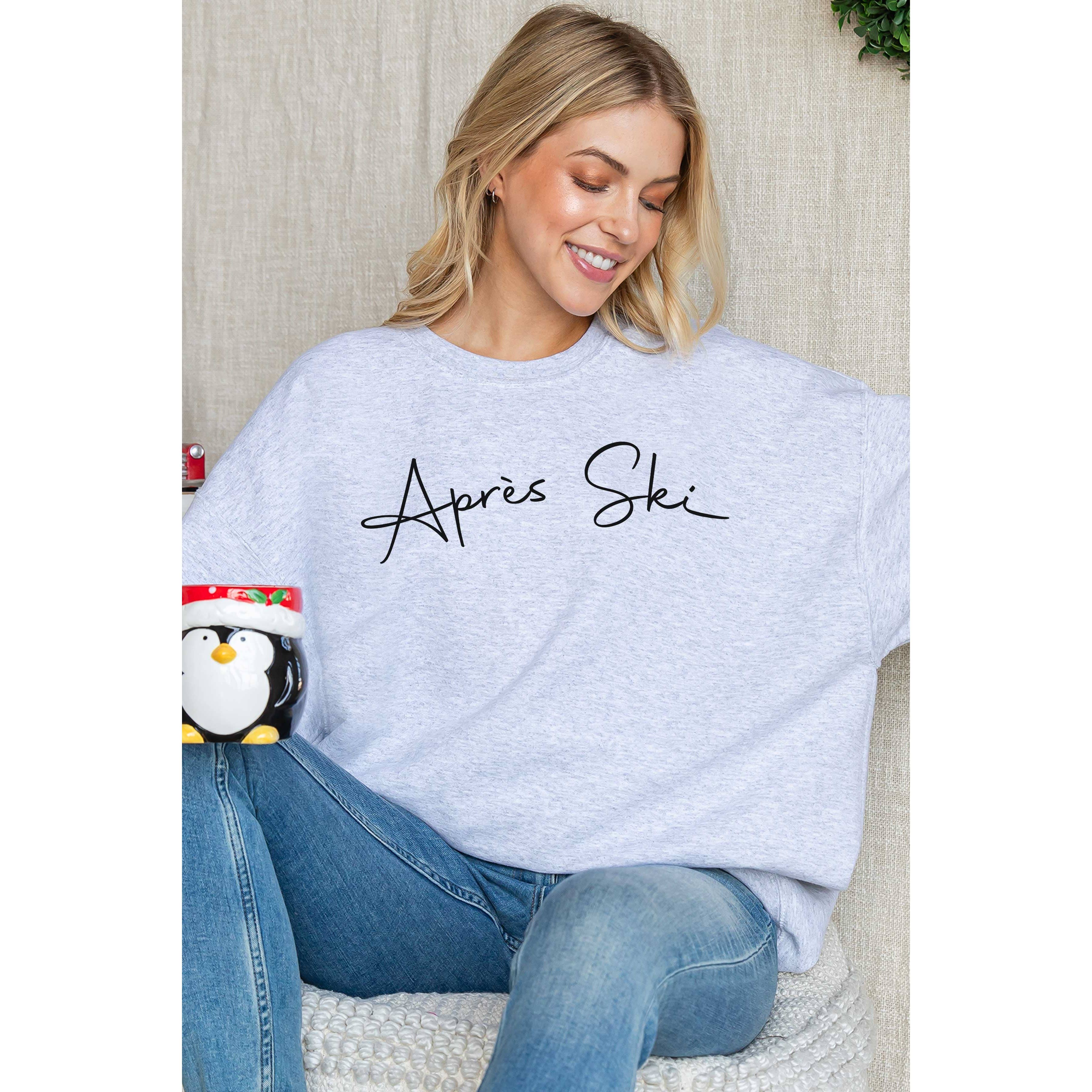 BLUME & CO. - Wholesale Graphic Sweatshirt - Women's - APRES SKI Oversized Graphic Sweatshirt1