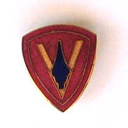 5th USMC Division Pin w/2 clutches for wholesale by Military Patches & Pins