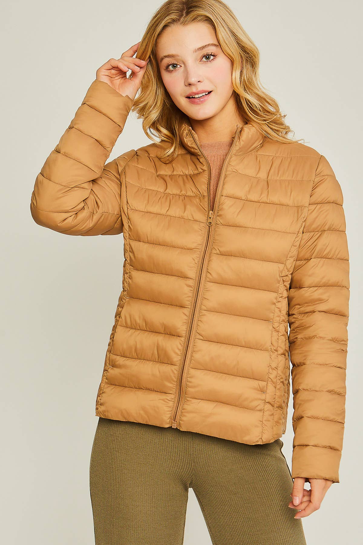 Vanilla Monkey - Wholesale Puffer Jacket - Women's - Ultra Lightweight Padded Thermal Zip Up Jacket2