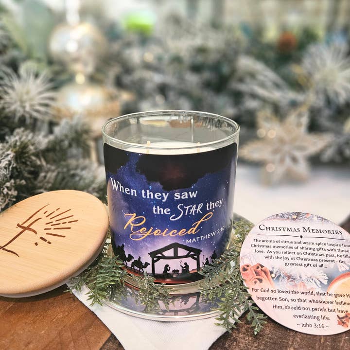 Lord's Light Candle - Wholesale Jar/Filled Candle - Nativity Soy Candle 14oz -Light & Reveal Star of Bethlehem2