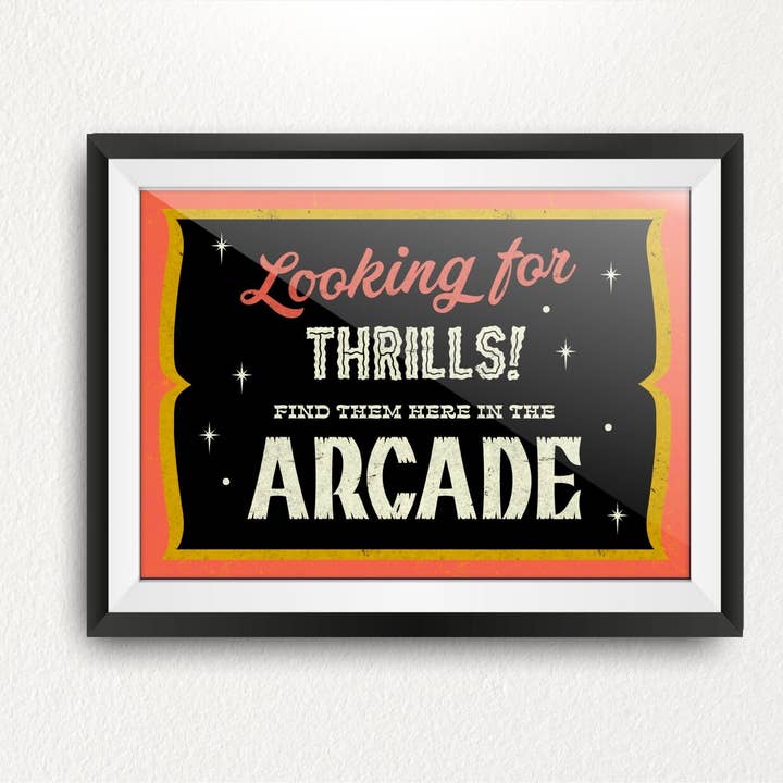 Vintage Arcade Print - Klassisk, Kult, 80-tal, för wholesale av Left Of The Dial