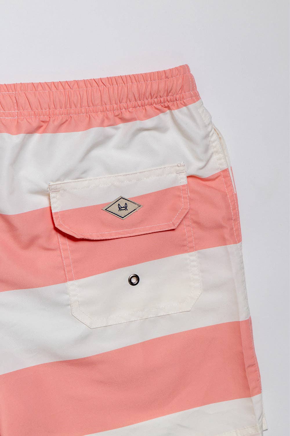 Custi Mikelo: Men's Clothing & Christmas Gifts - Wholesale Swim Shorts - Men's - Coral Wide Stripe Swimsuit3