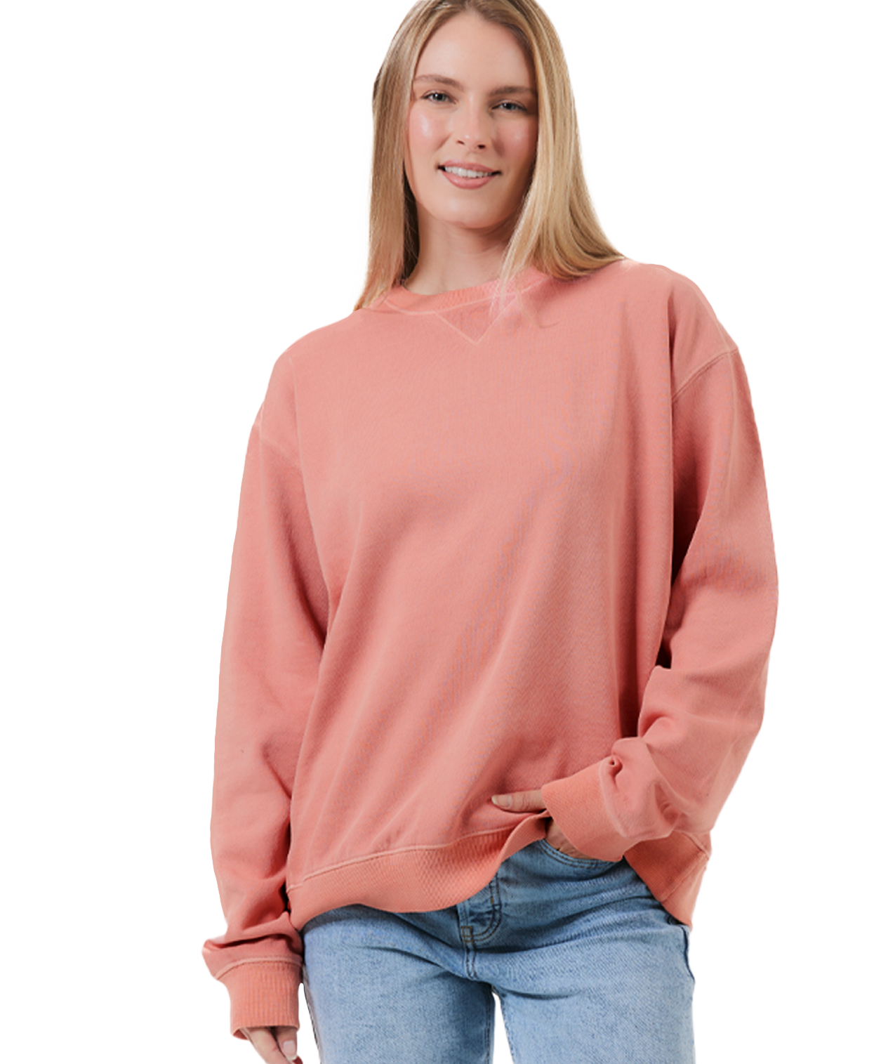 U.S. Apparel - Wholesale Sweatshirt - Women's - Unisex Garment Dyed Fleece Crew35