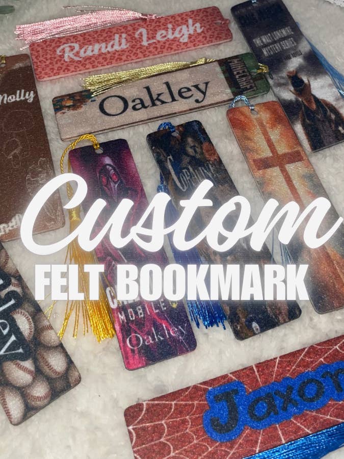 Custom Felt Bookmark for wholesale by Rae’s Shop