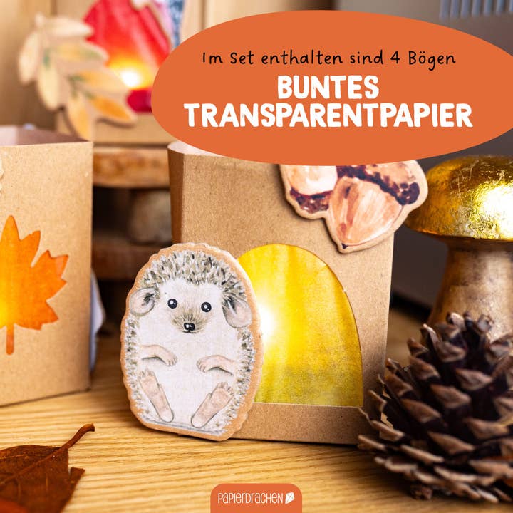 Papierdrachen - Wholesale - Paper Kites 8 Wind Lights - Forest Animals Watercolor4