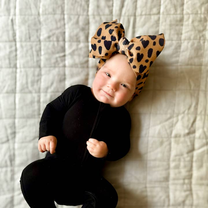 The Honey Bows – Engroshandel Hårsløjfe - Børn – Leopard Print Hårbue, Gepard Bue, Neutral Sløjfe