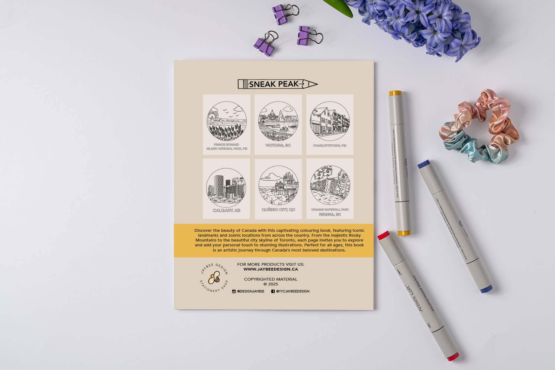 Jaybee Design - Vendita all'ingrosso Libro da colorare e attività - Adulti - Oh Canada Libro da Colorare4