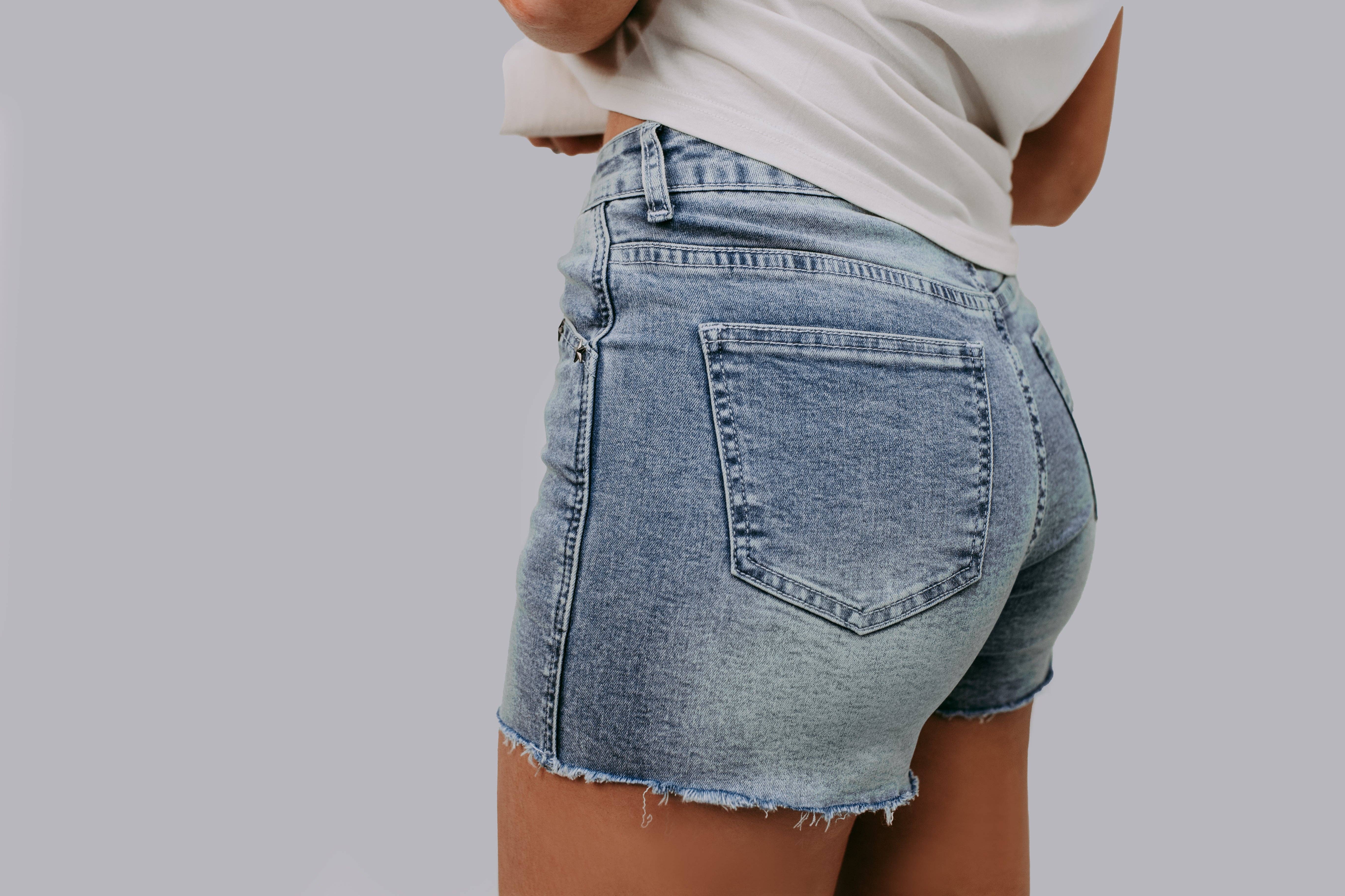 MK634 Stud Denim Shorts for wholesale on Faire2