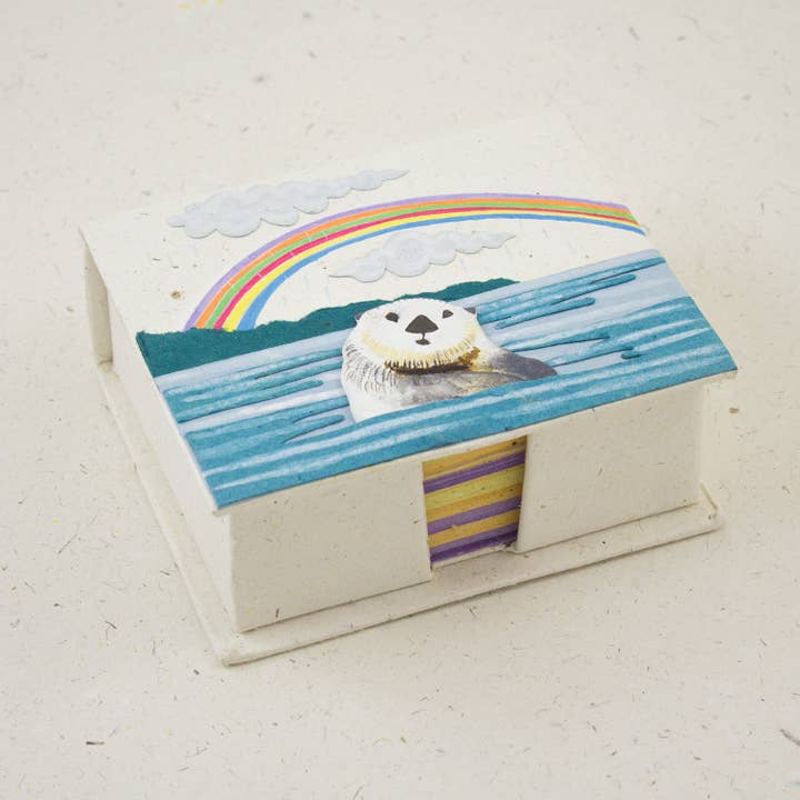 Note Box Sea Otter Natural White for wholesale by Mr. Ellie Pooh
