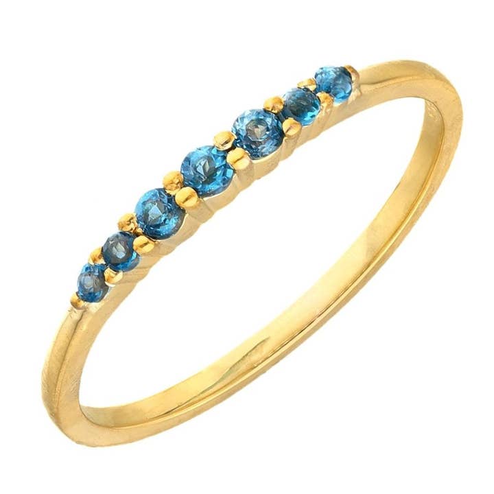 Niagra Falls London Blue Topaz Vermeil Ring for wholesale by Saraswati Imports
