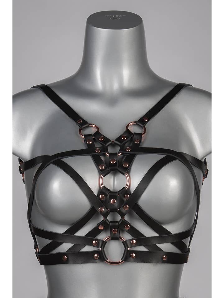 VoyeurX - Wholesale Lingerie Set - Women's - Leren Harnas - Verleiding