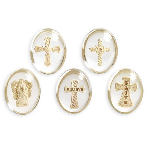 AngelStar - Wholesale Keepsake Coin/Token - Comfort Cross Stone 60pc Assortment1