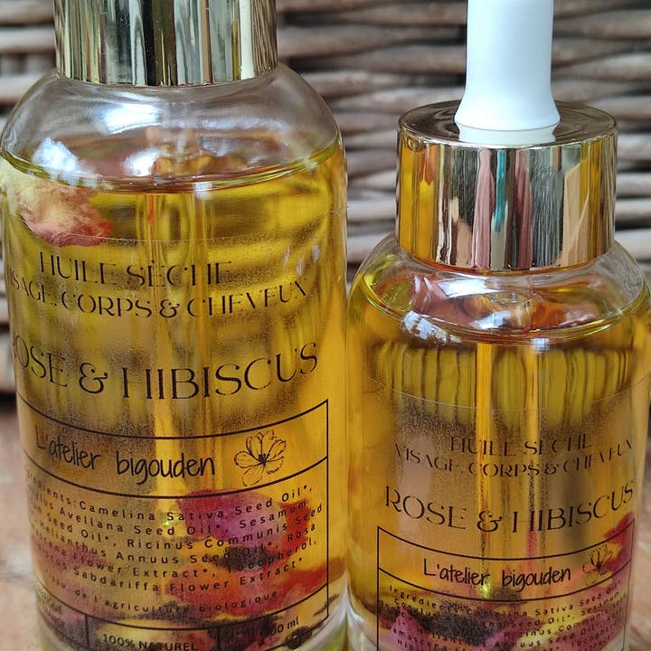 Ros & hibiskus torr olja 100ml för wholesale av L'Atelier Bigouden