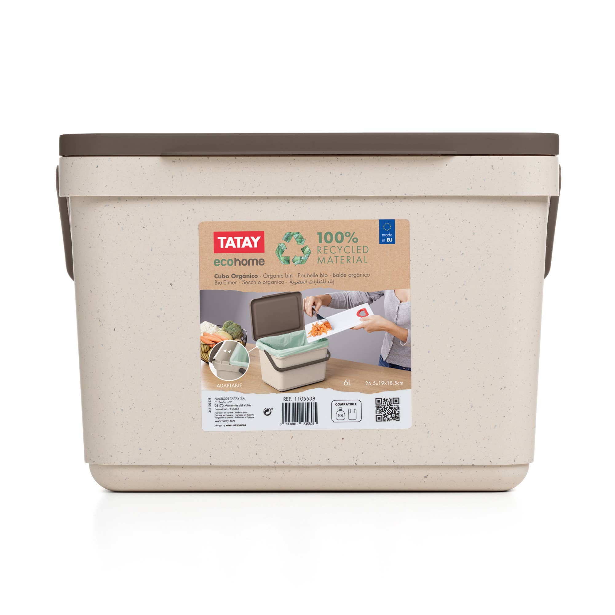 TATAY - Wholesale Kitchen Storage/Organizer - ORGANIC WASTE BIN 6L BEIGE2