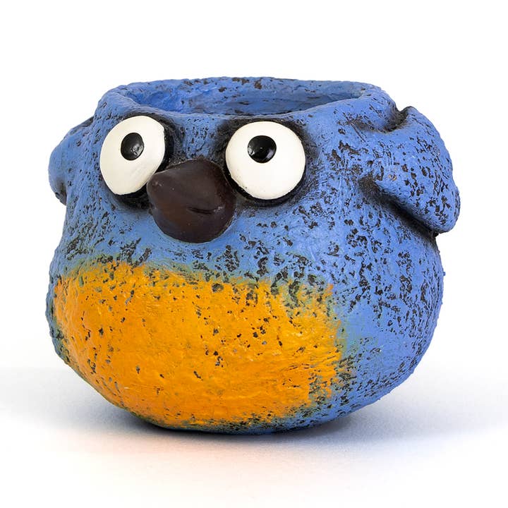 Baby Blue Bird Blobhouse Planter - Winkle for wholesale by Cohasset Gifts