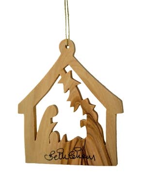 Grande étable avec crèche - 3" pour la vente par Earthwood