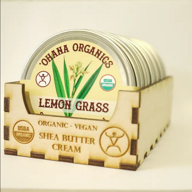 'Ohana Organics - Wholesale Body Balm/Butter - Organic Shea Butter- 4 scents (Case of 6)8