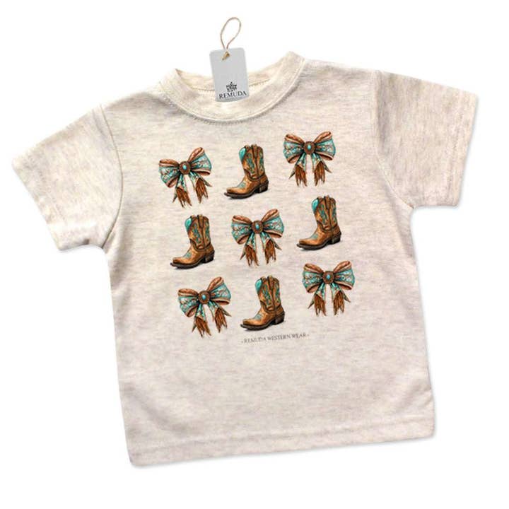 Bows & Boots Infant Girls Western T-Shirt for wholesale by Remuda Western Wear