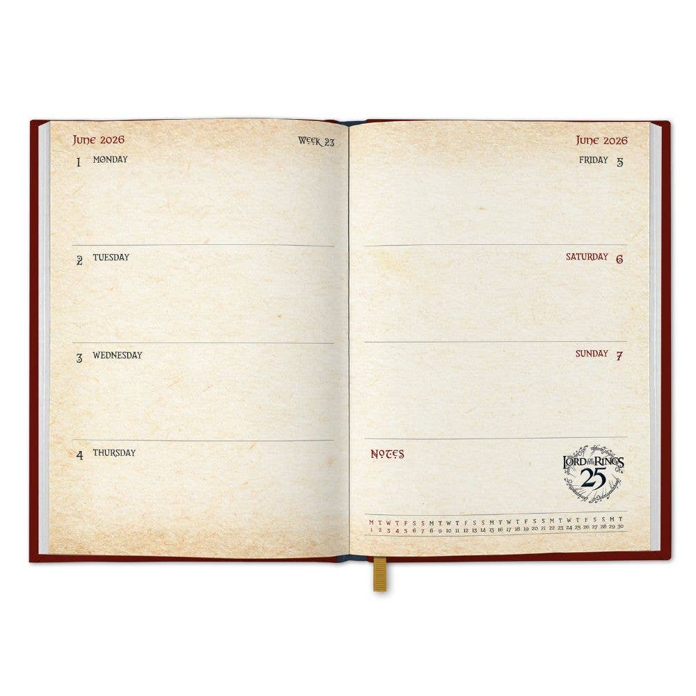 Danilo Promotions Ltd – wholesale Journal/diary – THE LORD OF THE RINGS 2026 A5 DIARY1