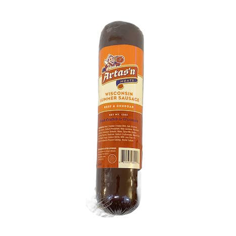 Original w/Cheddar Summer Sausage 12oz for wholesale by Artas'n Meats, LLC