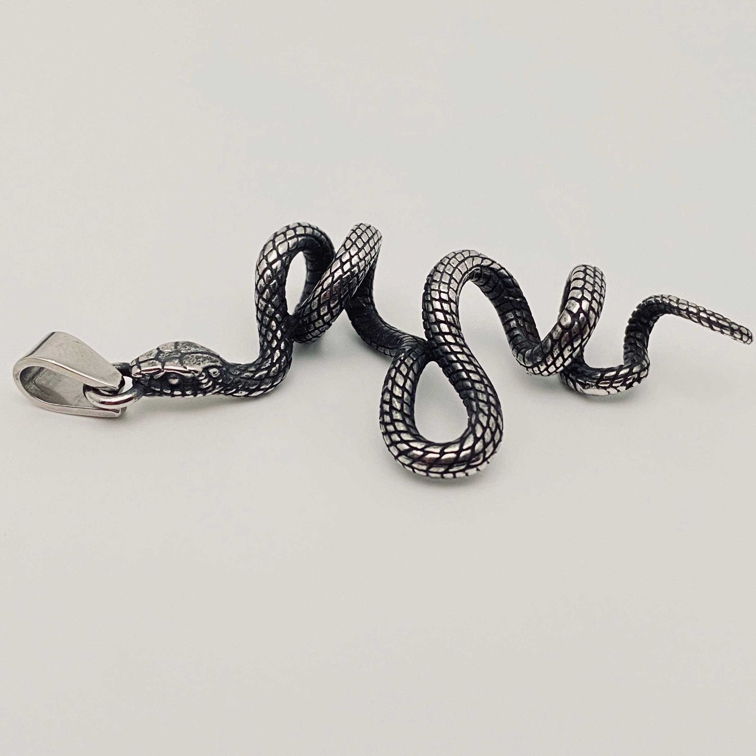 Mio Queena - Vente Breloques/médailles personnalisées - Plusieurs styles de pendentifs en acier inoxydable en forme de serpent6