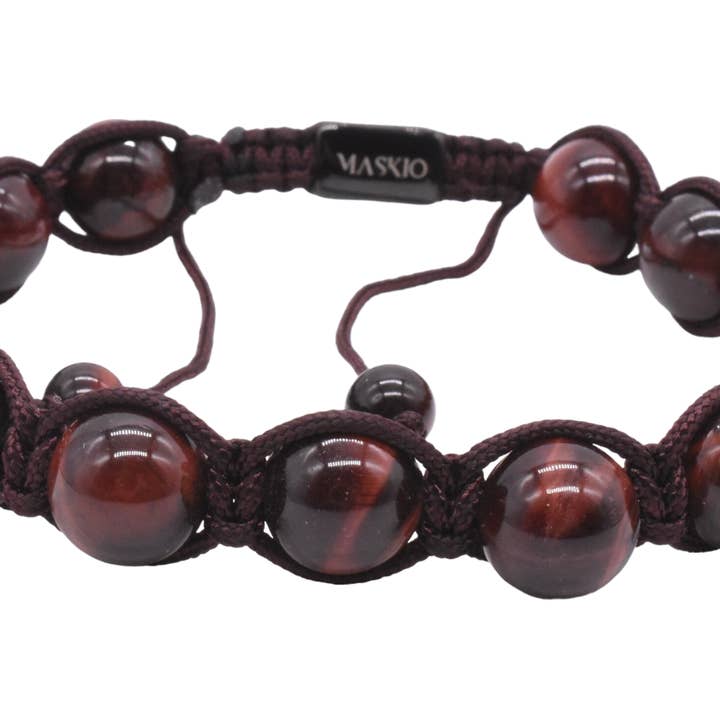 Maskio bracelet with red tiger eye stones for wholesale by Maskio