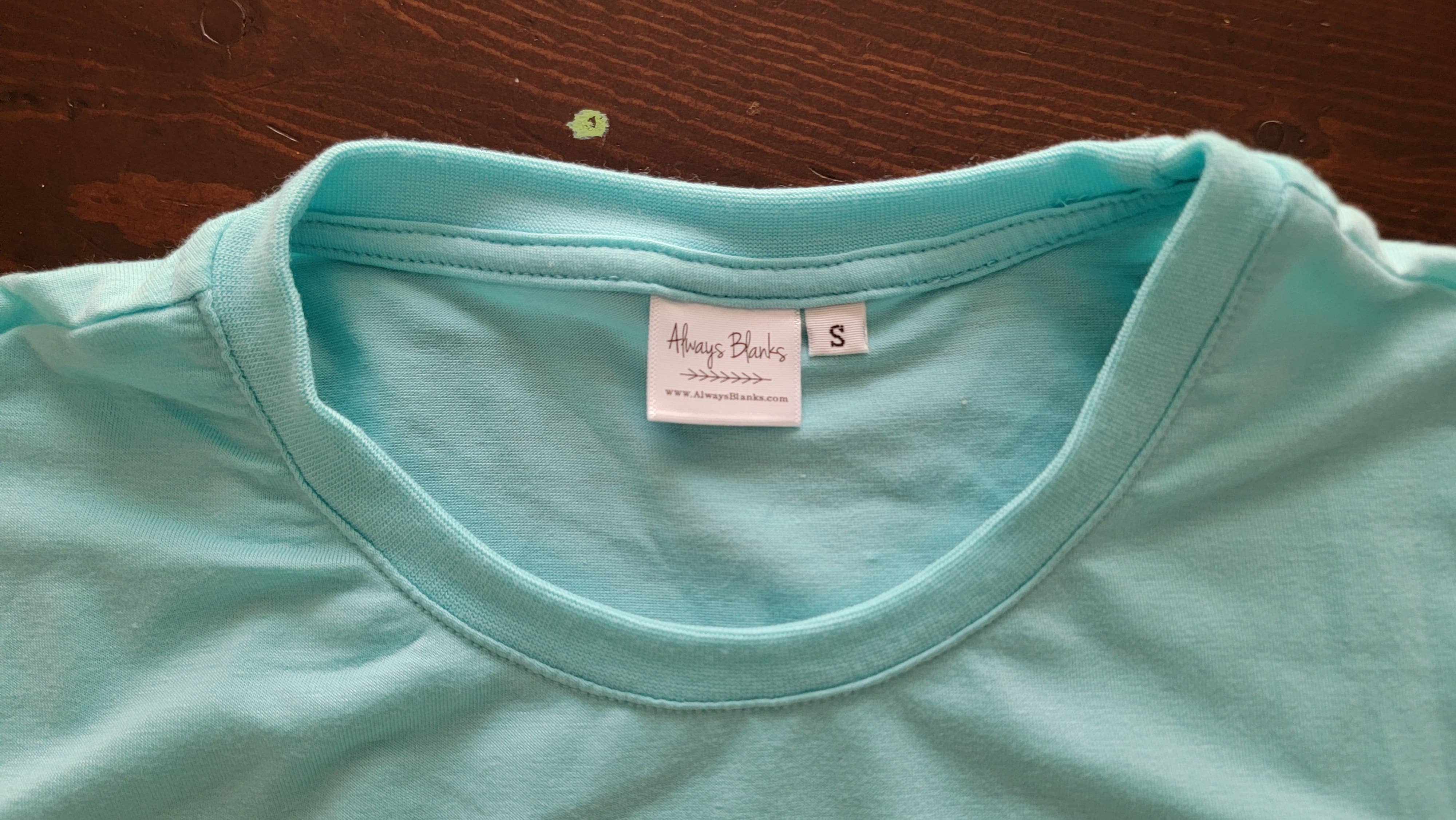 The Gift Shoppe - Wholesale Sublimation Blank T-Shirt - Unisex - AQUA - Short Sleeve T-Shirt - BLANKS -Polyester2