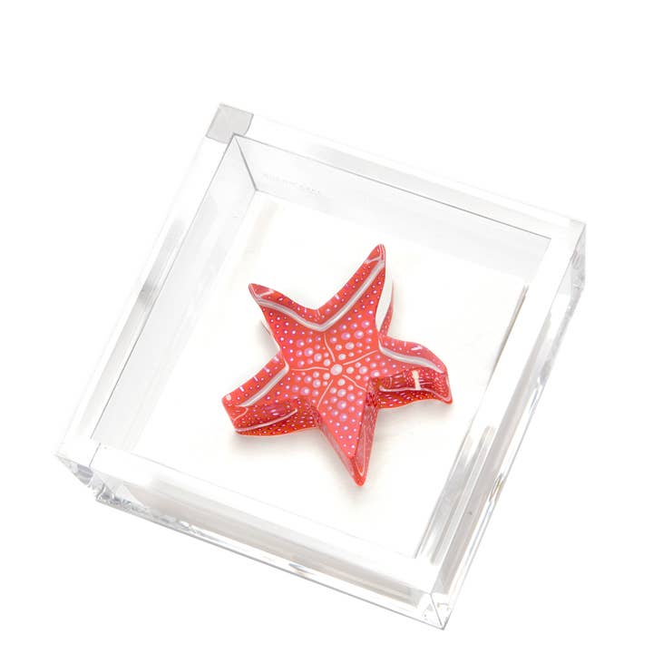 COCKTAIL NAPKIN HOLDER - CORAL STARFISH for wholesale by Tara Wilson Designs
