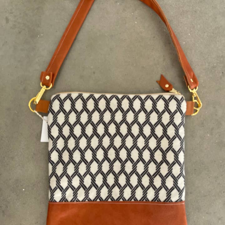 Navy reverse Coastal Dream crossbody bag for wholesale by Melmax Design