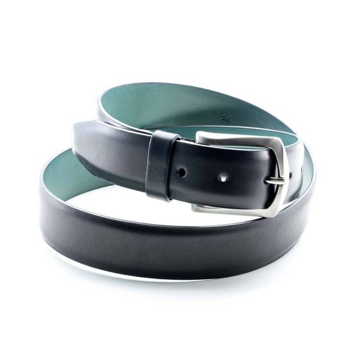 Handgeverfde riem van Bangalore Nero voor wholesale door Risch Shoes