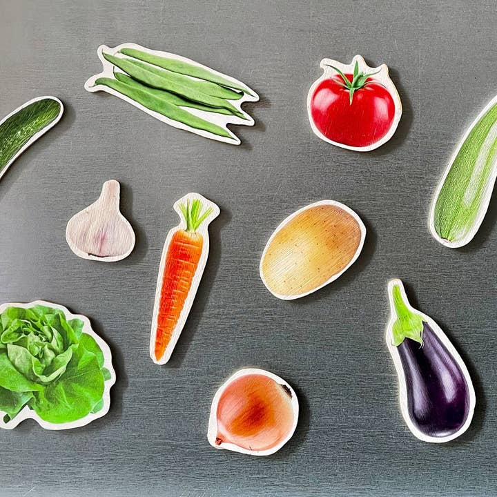 Gemüse - Bambus-Fotomagnete NWBM05 für den Großhandel von Nowordbooks