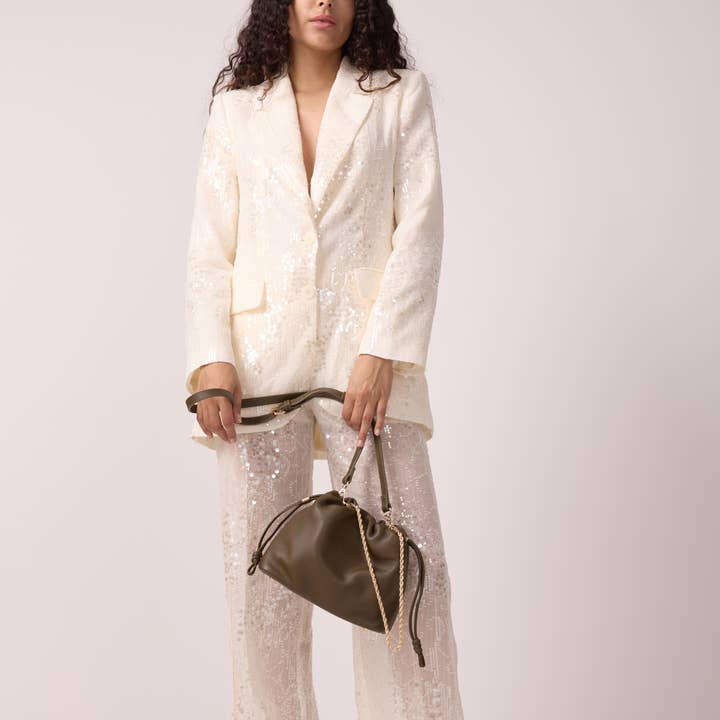 Maradji - Wholesale Messenger Bag - Women's - TESSA BRONZE LEATHER POUCH3