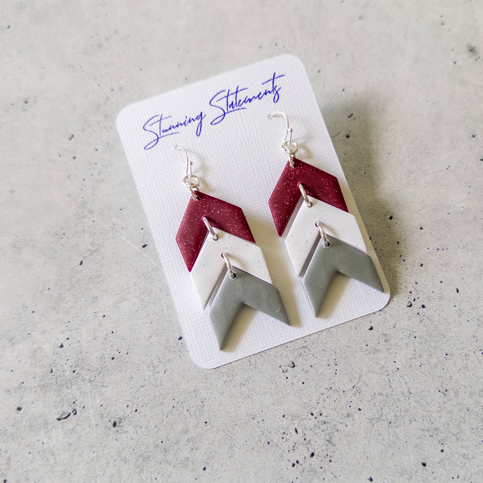 Stunning Statements - Wholesale Dangle Earrings - Tara Gameday School Spirit Clay Earrings8