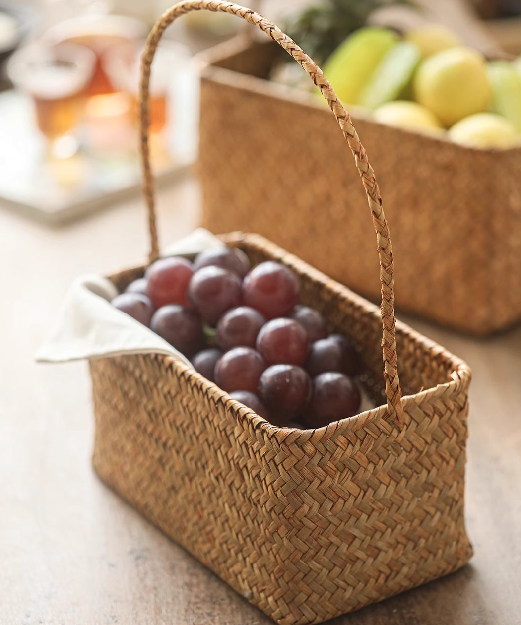 Rustic Reach - Vente Paniers - Organisateur de panier de transport rectangulaire tissé8