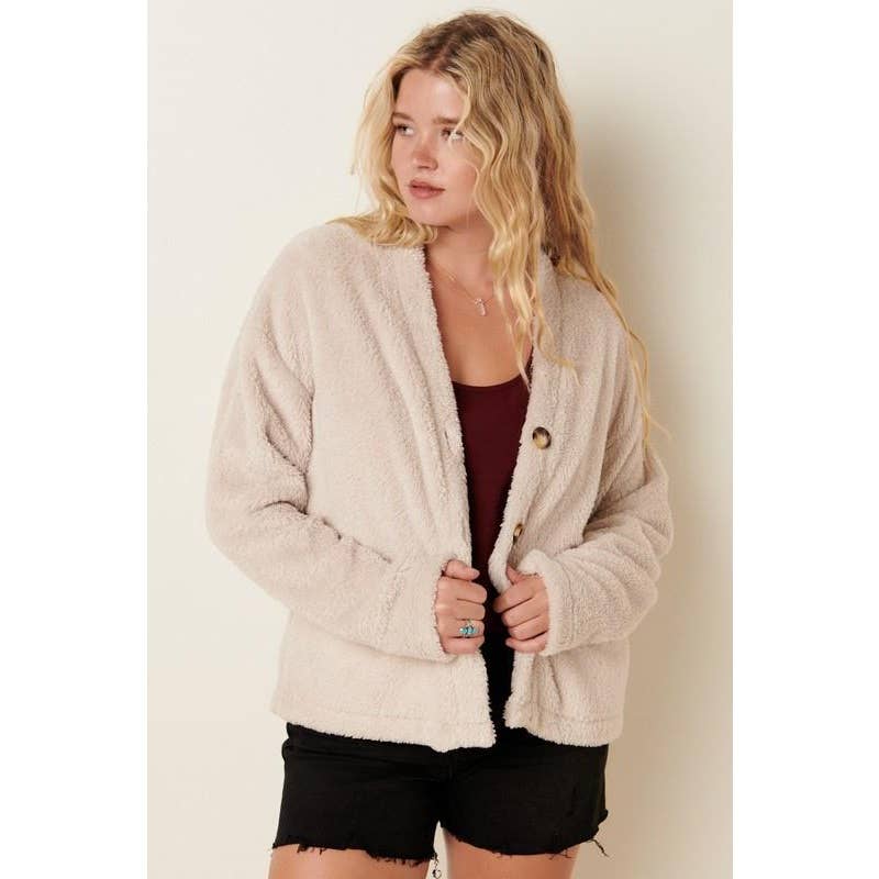 mittoshop – Großhandel Strickjacke – Damen – CARDIGAN AUS PELZ MIT KNOPFLEISTE22