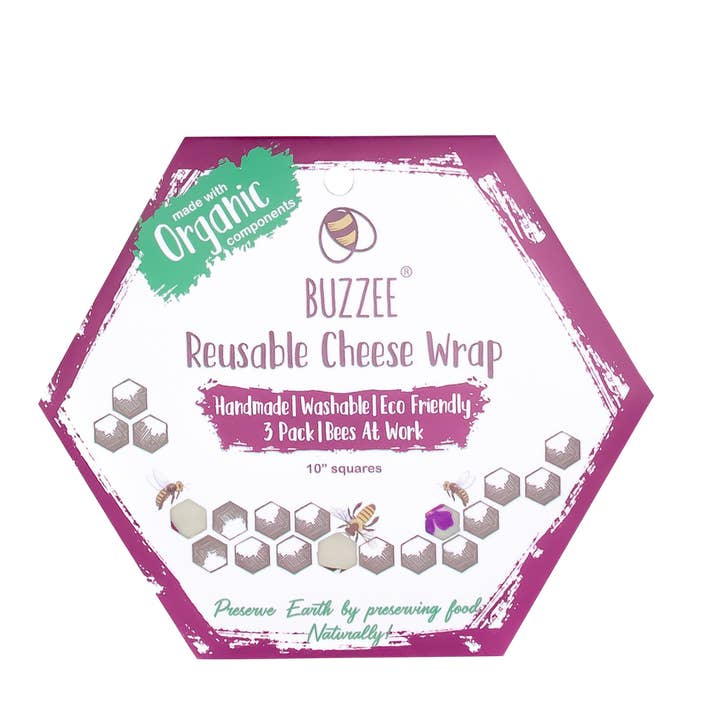 Buzzee – wholesale Livsmedelsförvaring omslag/väska – Ost wraps - Återanvändbara bivax mat Wrap - 3/Pack