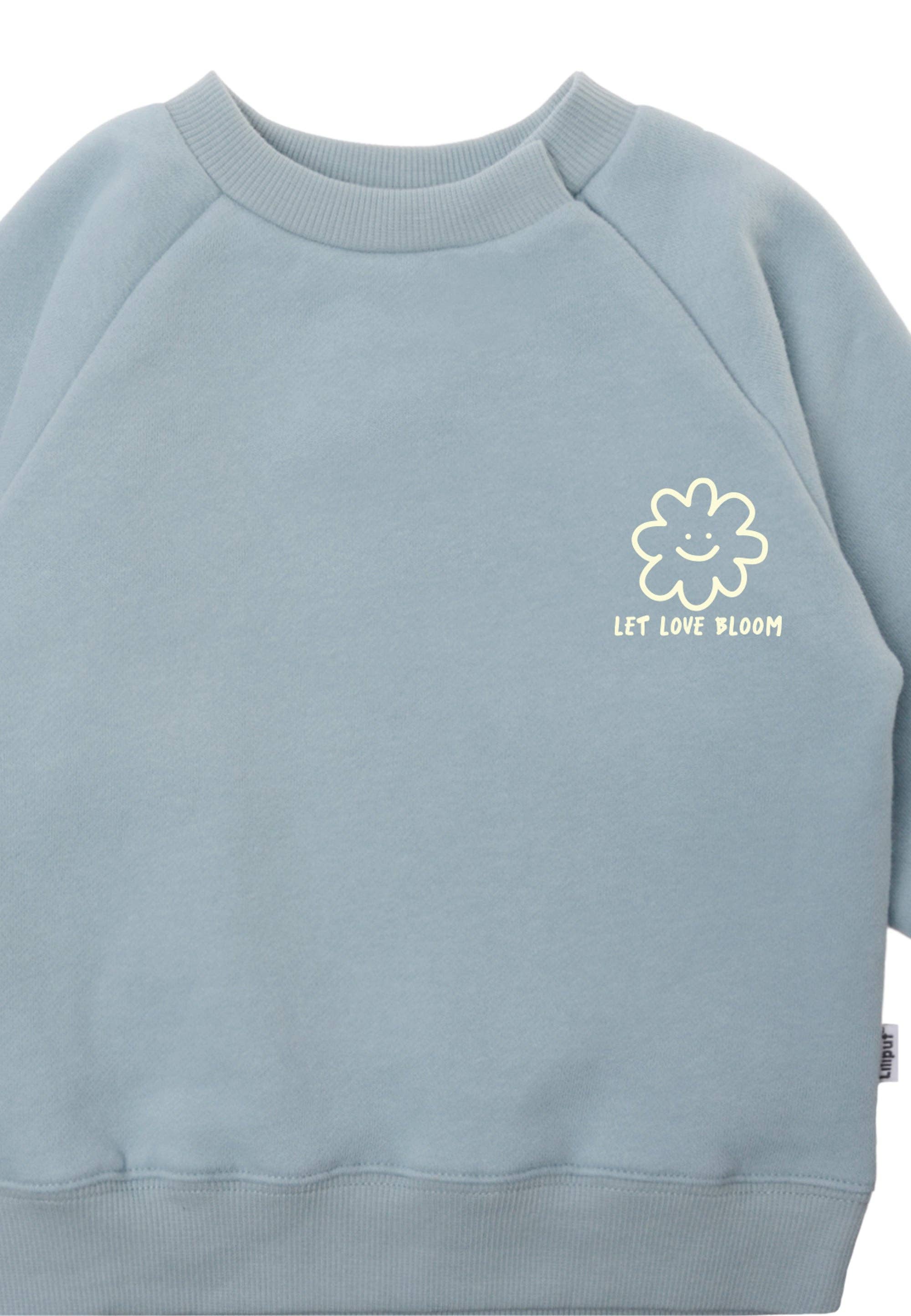 Liliput – Großhandel Mama-Kind-Set – Love Bloom Sweatshirt hellblau Mini and Me Edition8